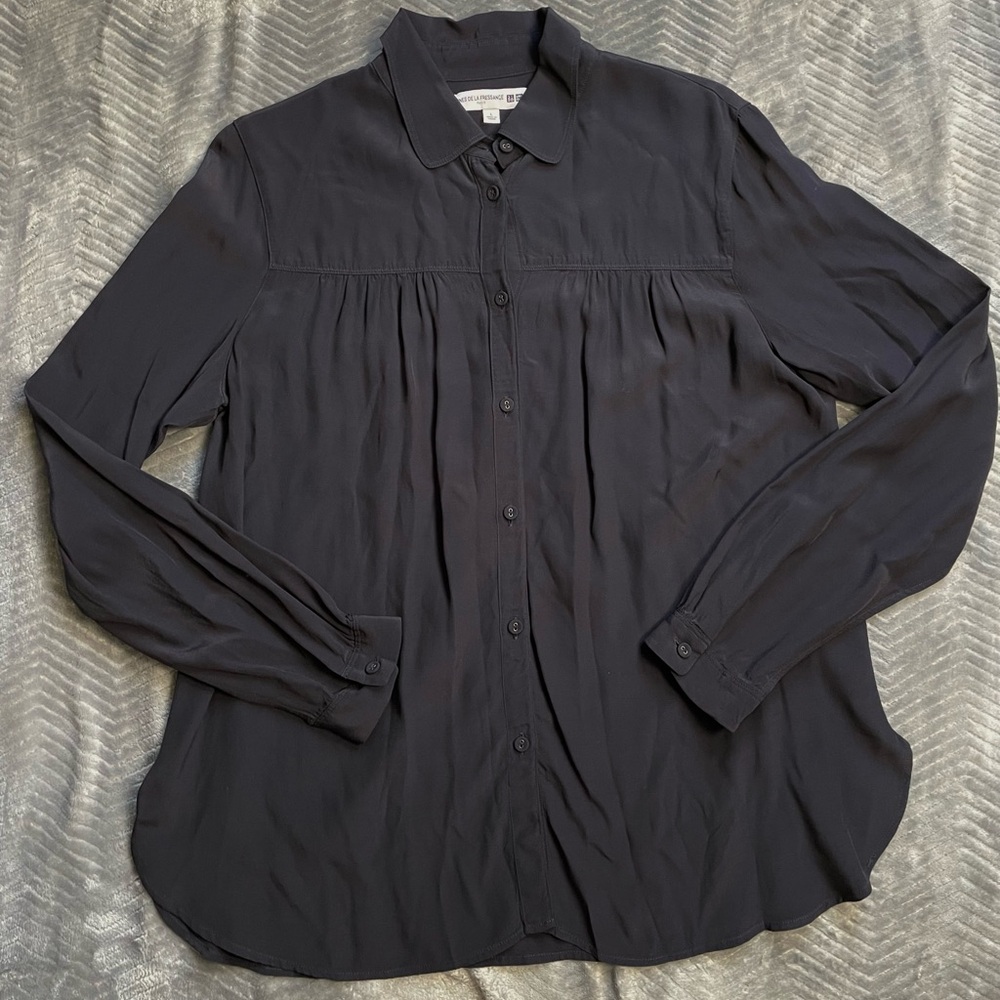 Ines de la Fressange x Uniqlo Dark Navy Blue Blouse Large